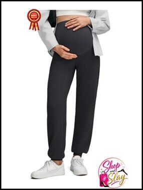 Maternity Joggers Over Belly Pregnancy Workout Pants Casual